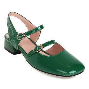 BUTITI - Green Double-Strap Mary Jane - size 41  (9) - new